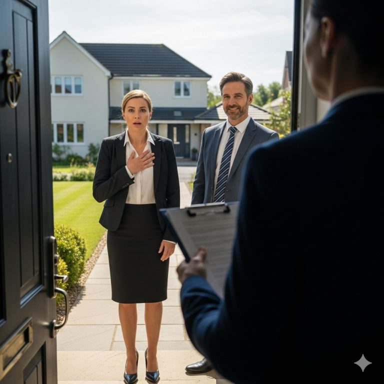La nueva esposa de mi marido apareció en la puerta de mi casa con una sonrisa de superioridad.