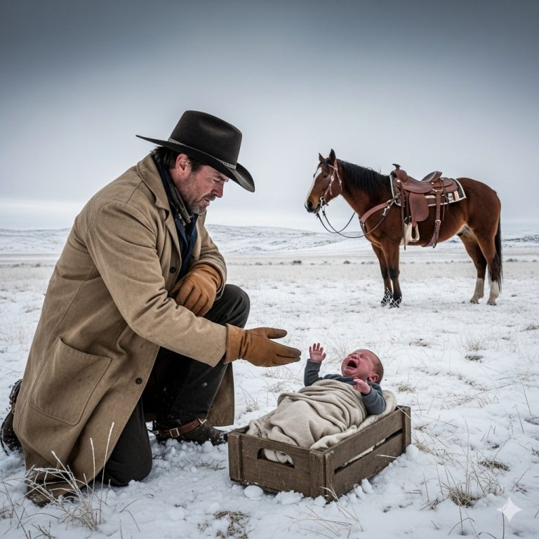 El cruel ranchero dejó a su recién nacida en la nieve… Lo que hizo un vaquero solitario después te romperá el corazón.