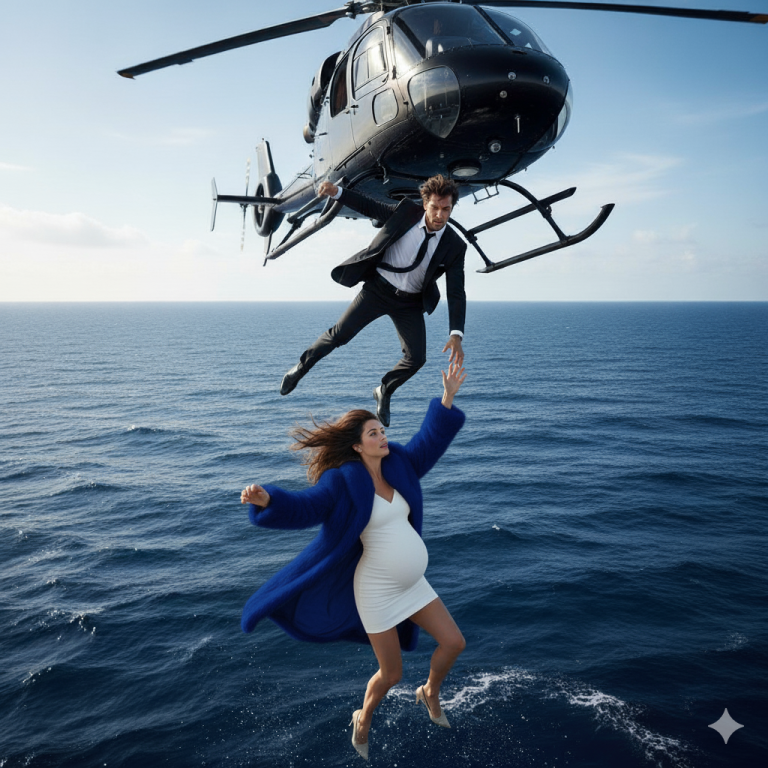 El esposo empuja a su esposa embarazada y multimillonaria desde un helicóptero para quedarse con la herencia, pero inesperadamente ella ya estaba preparada…