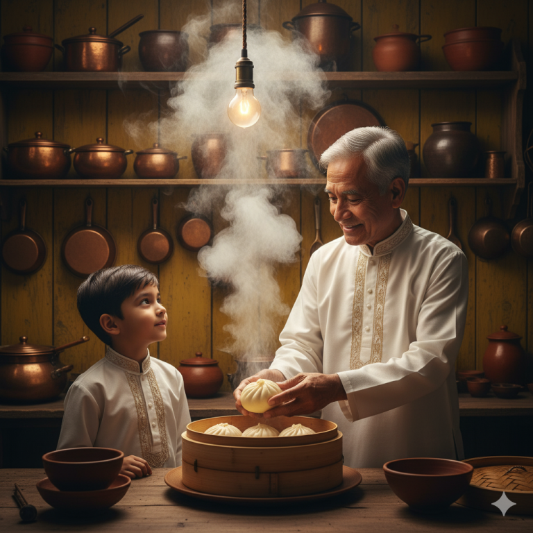 Un muchacho pobre escondía cada día un panecillo, y el dueño fingía no darse cuenta — 11 años después, un misterioso paquete llegado desde tierras lejanas lo hizo temblar al abrirlo, con el corazón latiendo con fuerza… dentro se ocultaba una verdad que jamás podría olvidar.