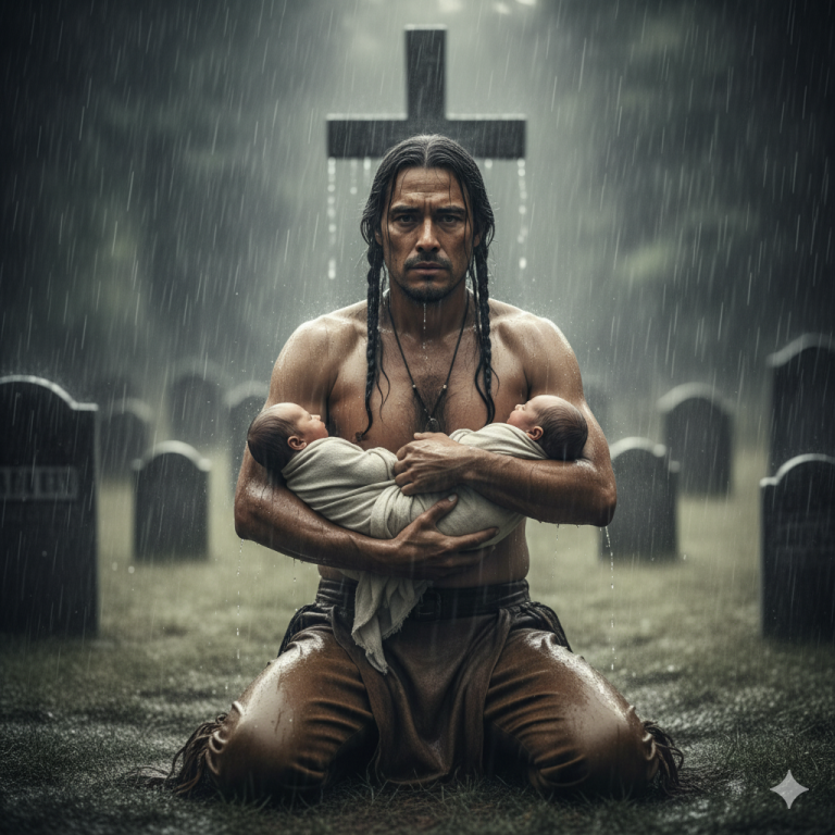 NADIE QUISO A LOS GEMELOS TRAS EL ENTIERRO DE SU MADRE… PERO UN APACHE LOS TOMÓ EN SUS BRAZOS…