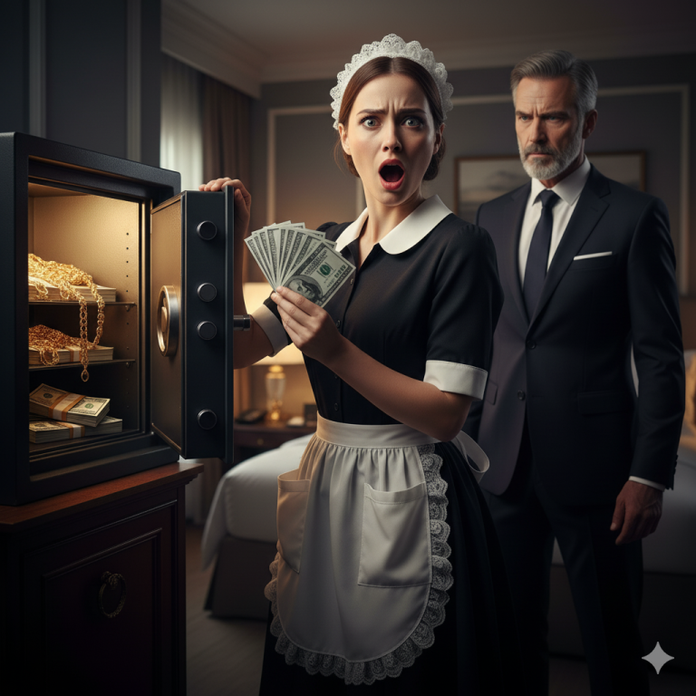 Un millonario tiende una trampa al dejar su caja fuerte abierta: la respuesta de su criada lo hizo llorar.