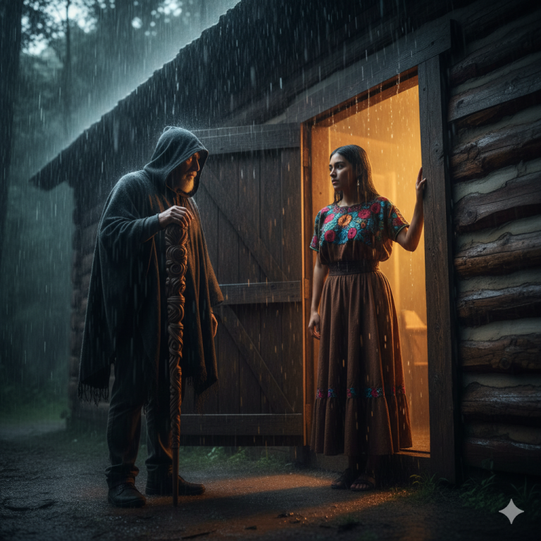 Un mendigo pidió refugio en una cabaña y, solo una noche después, compró todas las tierras. La lluvia azotaba como un látigo los techos de lámina de San Miguel de los Cerros, un pueblo olvidado en las montañas de Michoacán. Esperanza Hernández cerró con fuerza las contraventanas de madera, pero justo cuando el viento silbó, oyó tres golpes en la puerta, rítmicos, aunque afuera no había ni una sola alma…