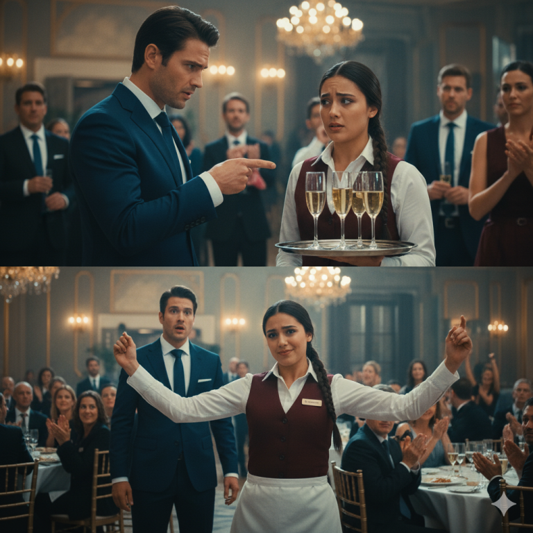 Ela foi humilhada por um bilionário na frente de todos — mas o que fez em seguida calou o salão inteiro