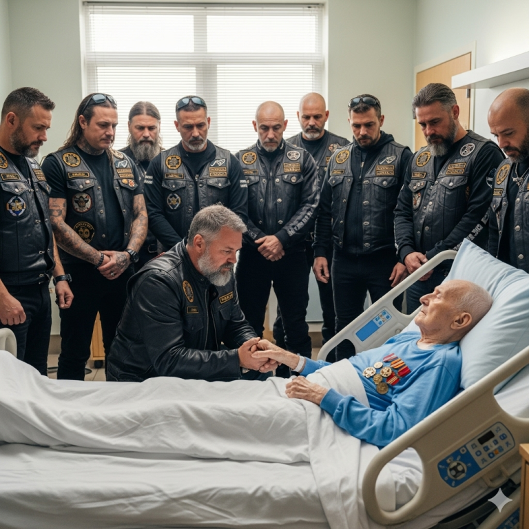 20 Motociclistas se Negaron a Salir de la Habitación del Hospital del Marino Moribundo a Pesar de las Amenazas de Arresto