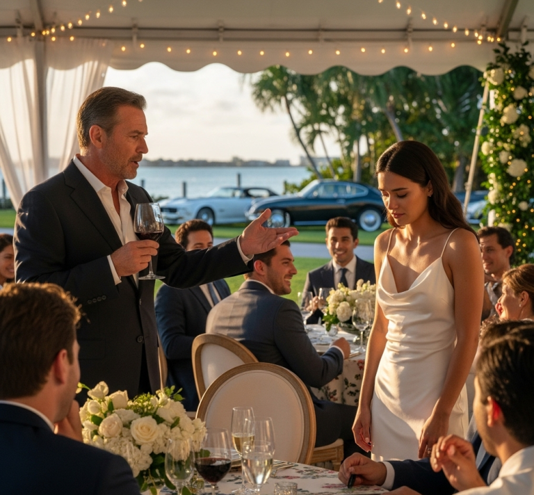 En La Boda De Mi Hermano, Mi Padre Me Humilló —A Y Se Atragantó Cuando Oyó: “Almirante…”