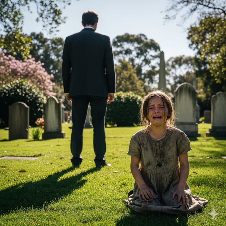 NIÑA MENDIGA LLORA: “MI MAMÁ SE FUE” — Y UN MILLONARIO LA SORPRENDE