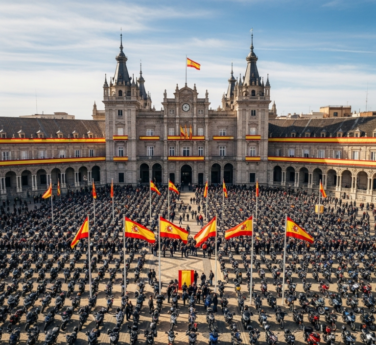100 motociclistas rodearon la mansión del alcalde después de que desalojara a un veterano de 91 años