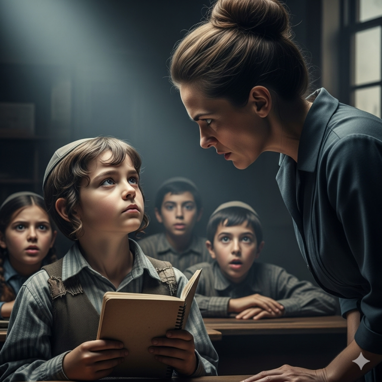 “¡CÁLLATE, ANALFABETO!” — Gritó La Profesora…A Hasta Que El Niño Judío Escribió En 7 Idiomas