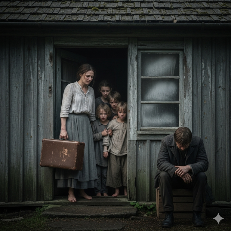 “Su esposa lo dejó a él y a sus cinco hijos — diez años después, ella regresó y se sorprendió al ver lo que había hecho.”