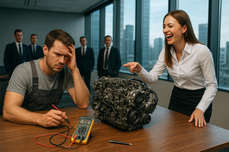 CEO Se Burló De Un Mecánico Pobre: “Arregla Este Motor Y Me Casaré Contigo” — Entonces Él Lo Logró…