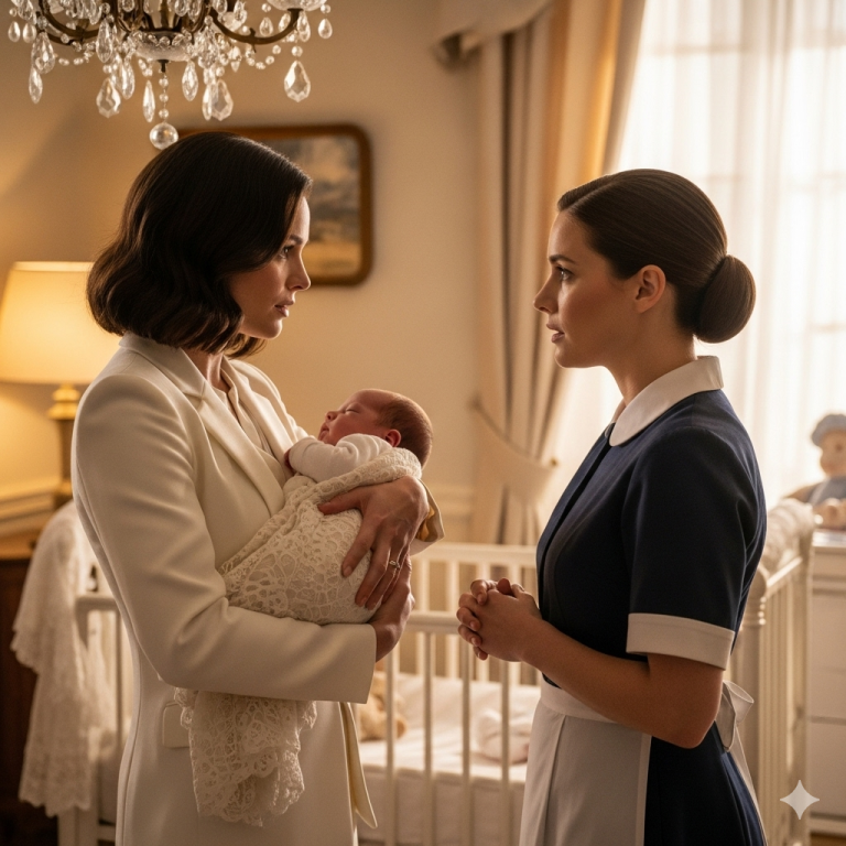 Una mujer rica abofetea a una criada negra por tocar a su hijo — Su esposo revela la verdad…