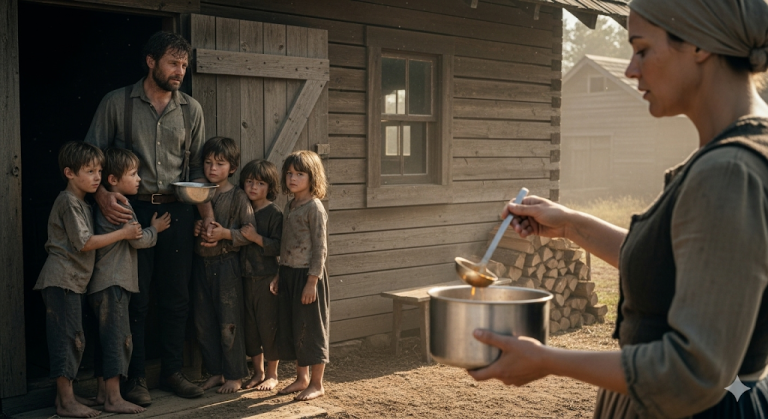 Un hombre infértil heredó los hijos de su hermano moribundo hasta que una viuda se ofreció a cocinar….