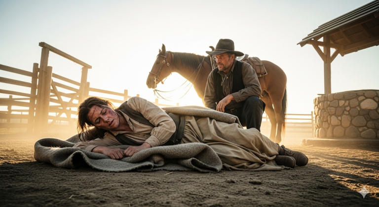 Por favor… No me toques. Gritó ella. —El ranchero levantó la manta… y se le heló la sangre…..