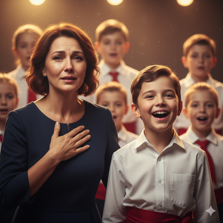 La madre acudió a un concierto benéfico en un orfanato y, de repente, en el escenario vio el rostro de su hijo desaparecido…