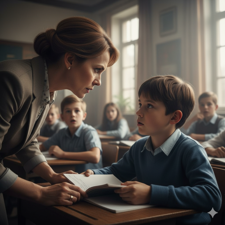 “¡CÁLLATE, ANALFABETO!” — Gritó La Profesora…A Hasta Que El Niño Judío Escribió En 7 Idiomas