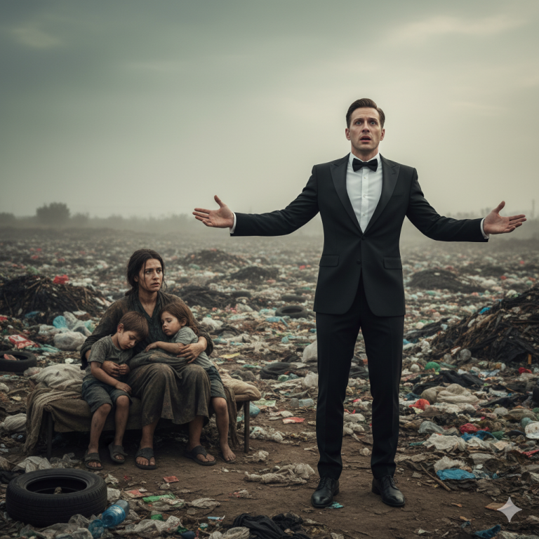 UN MILLONARIO SE QUEDA HELADO AL VER A SU EXESPOSA DUMIENDO CON MELLIZOS EN UN BASURAL…