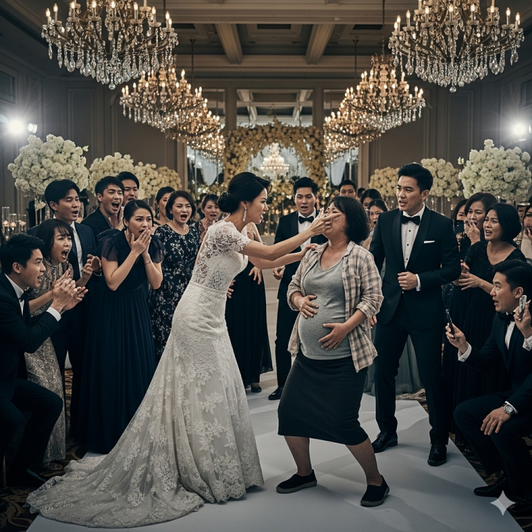 Una novia patea a una pobre mujer embarazada en su boda, sin saber que ella revela un oscuro secreto.