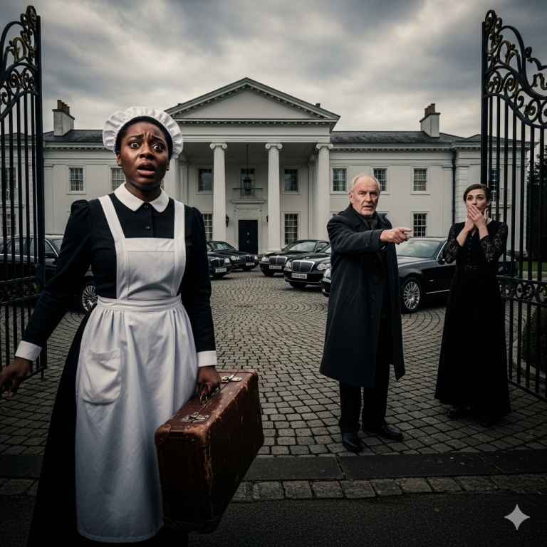 Empleada negra acusada por error de robar dinero y expulsada de la mansión de un multimillonario — Pero lo que revela una cámara oculta deja a todos sin palabras…