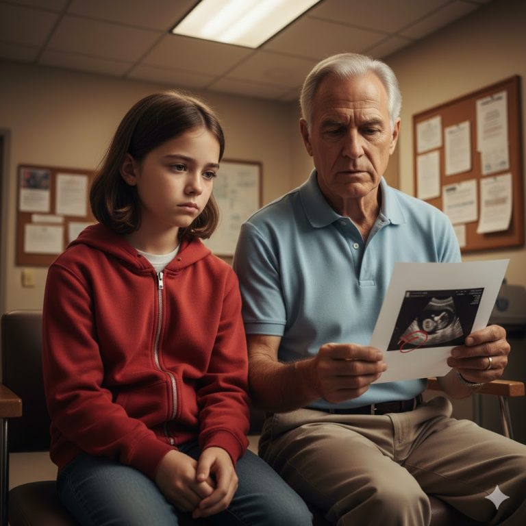 Chica actúa raro con su papá en la clínica: el ultrasonido revela un secreto aterrador