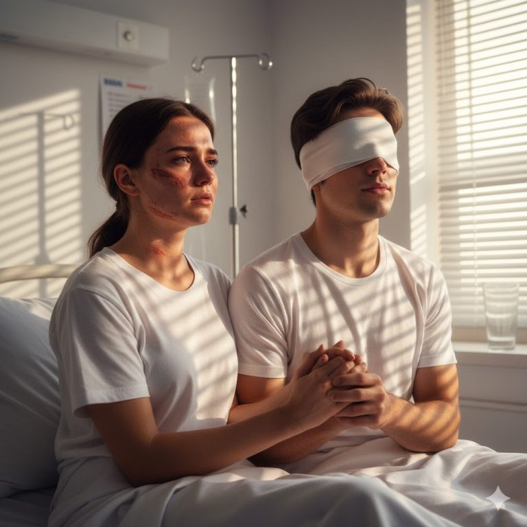 Me casé con un ciego que no sabía que estaba desfigurada; ahora quiere operarme para verme.