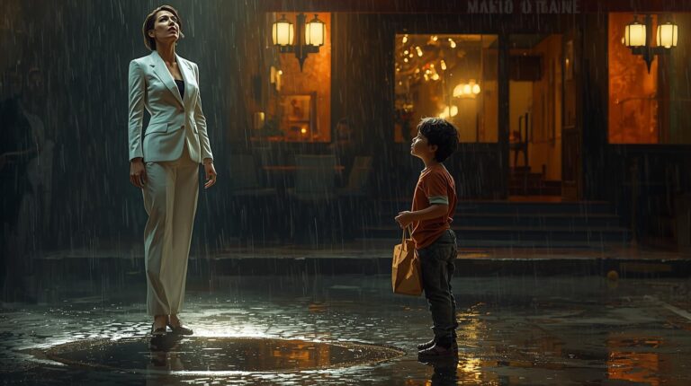 Le gritó a un niño por arruinar su vestido blanco… sin saber que era el hijo que perdió hace cinco años.