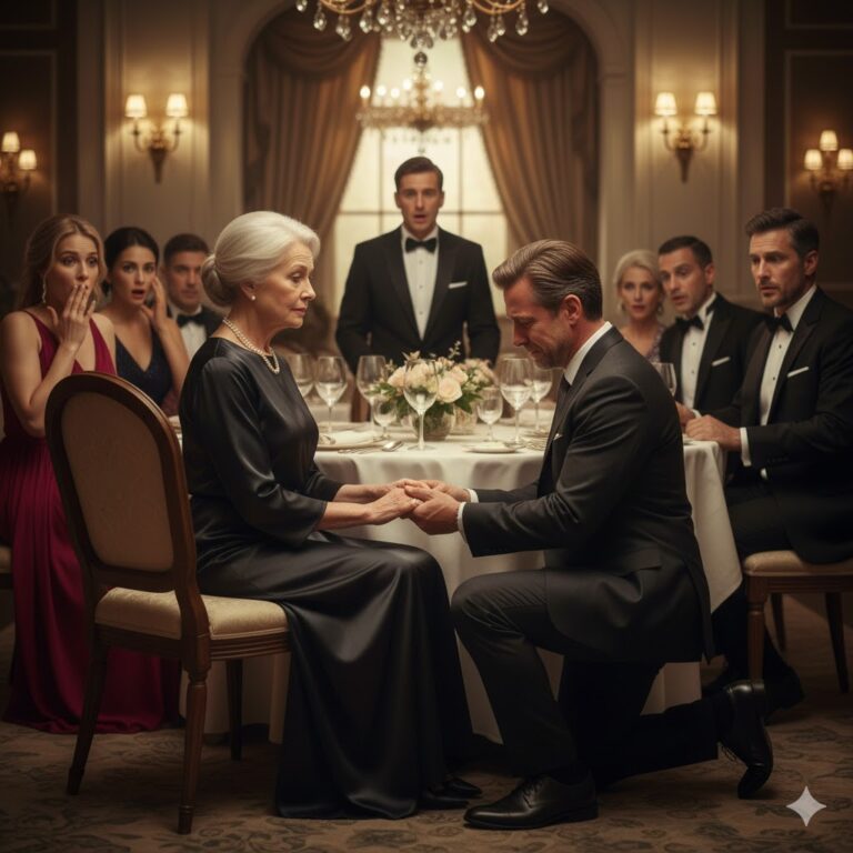 [Cuando el dueño se arrodilló] La mujer que todos despreciaron resultó ser su amor perdido. Y nadie volvió a cenar igual después de esa noche.