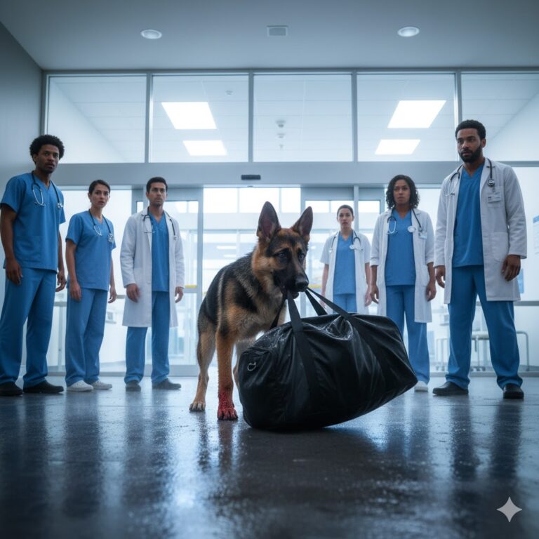 [El misterio del cachorro] Llegó sangrando al hospital con una bolsa negra… y lo que había dentro cambió todo para siempre.