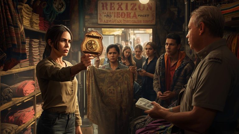 Cliente de aspecto humilde entró a comprar un rebozo… pero nadie sabía que era la nueva Jefa de Policía de la Ciudad de México. Minutos después, el que terminó esposado fue el dueño de la tienda.