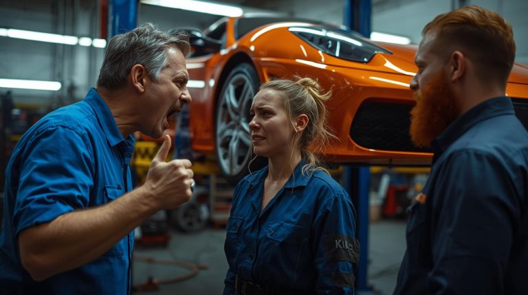 Operación JEFE Encubierto: El Dueño de 47 Talleres Ve al Gerente Maltratar a la Joven Mecánica Forzada a Limpiar Baños para Pagar Medicamentos… Pero Su Habilidad Oculta Cuesta $2.8 Billones.