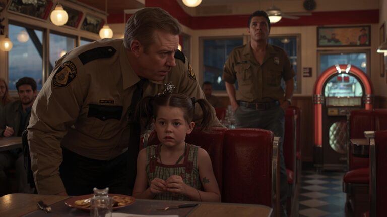 En una cafetería olvidada por el tiempo, una niña de tres años alzó la mano con una silenciosa súplica de auxilio