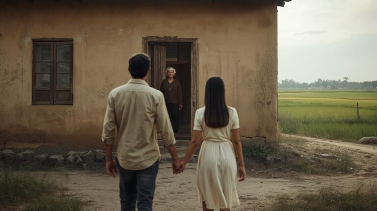 Para probar a mi futura esposa, la llevé a una casa humilde en el campo. Pero al llegar y ver a mi madre anciana, ella sonrió… y me entregó algo que me dejó sin palabras.