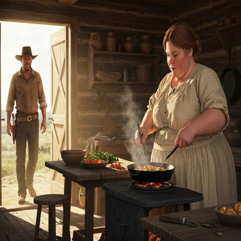 «Estoy demasiado gorda, señor… pero sé cocinar», dijo la joven colona al ranchero gigante.