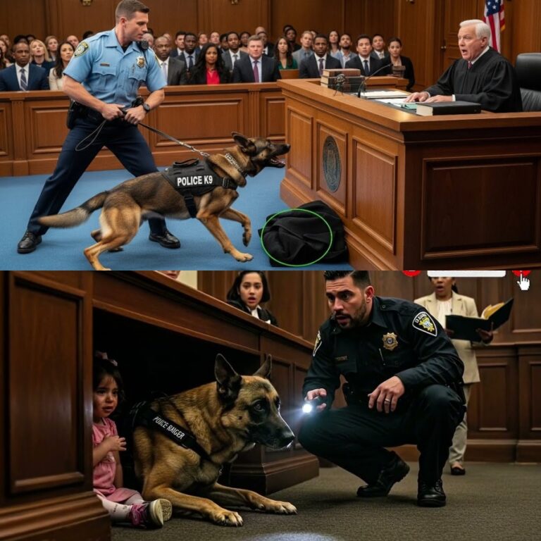 Un perro policía arrastra a su compañero al juzgado. El juez quedó atónito con lo que encontraron.