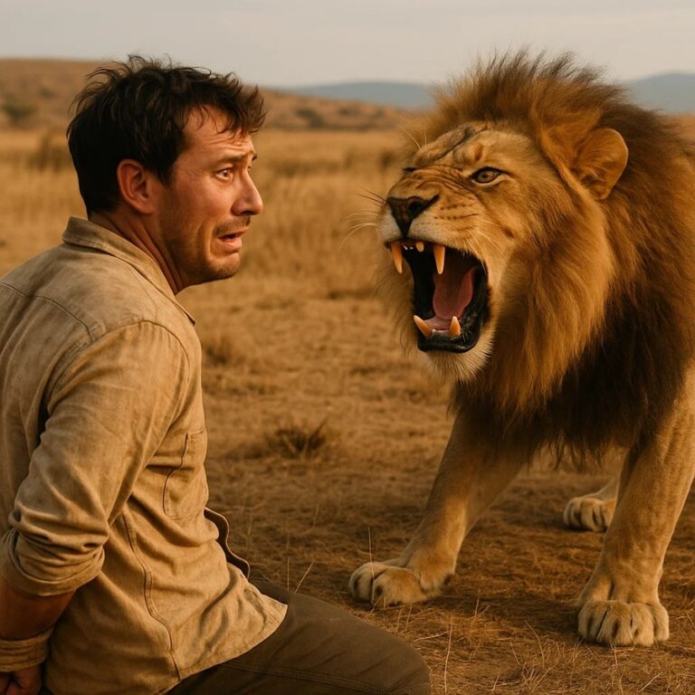 ¡León Encuentra a Guardabosques Atado en la Sabana, Lo Que Sucedió Después Sorprendió a Todos!