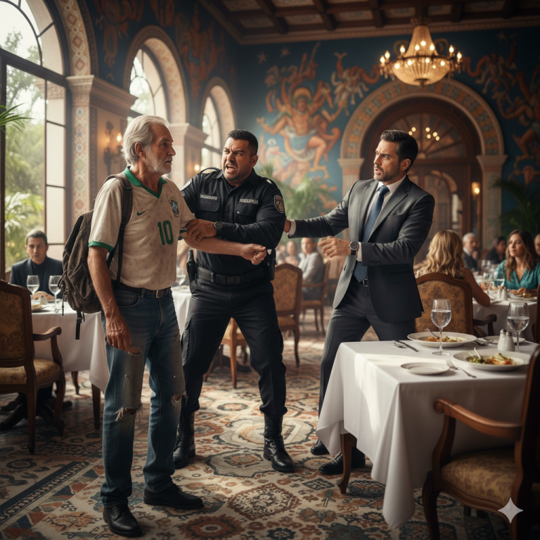 🔥 “No sabes con quién te metes: La humillación de un guardia que subestimó al dueño disfrazado en un restaurante de lujo”