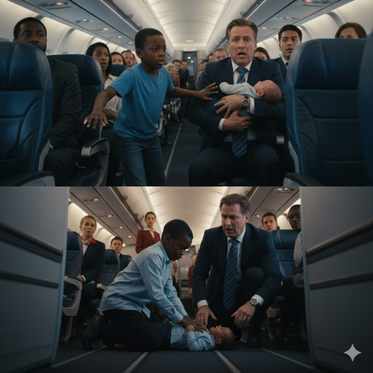 El Bebé del Multimillonario Lloraba Sin Parar en el Avión — Hasta que un Niño Negro Pobre Hizo lo Impensable