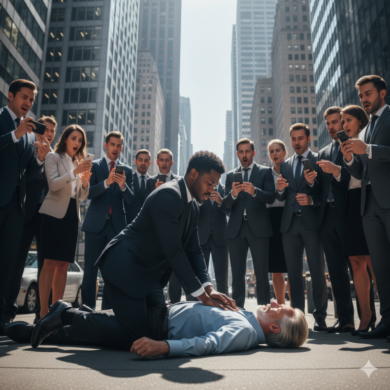 Un homme noir rate son entretien d’embauche de rêve pour sauver un inconnu mourant dans une rue de New York — avant de découvrir l’horrible vérité sur qui était réellement cet homme…