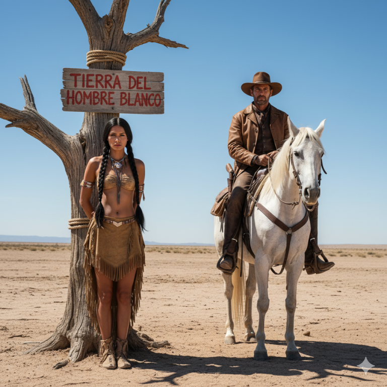 Ranchero Silencioso Encontró a una Joven Comanche Colgada de un Árbol con un Letrero que Decía …