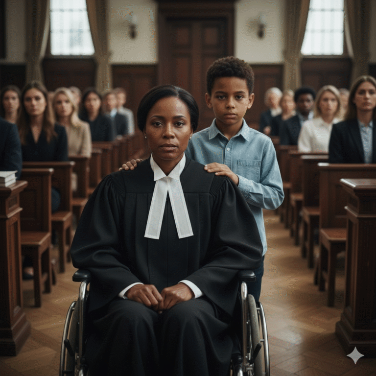 “Fui discriminada toda mi vida por estar en silla de ruedas… pero hoy soy la abogada que defiende a los que sufren lo mismo que yo.”