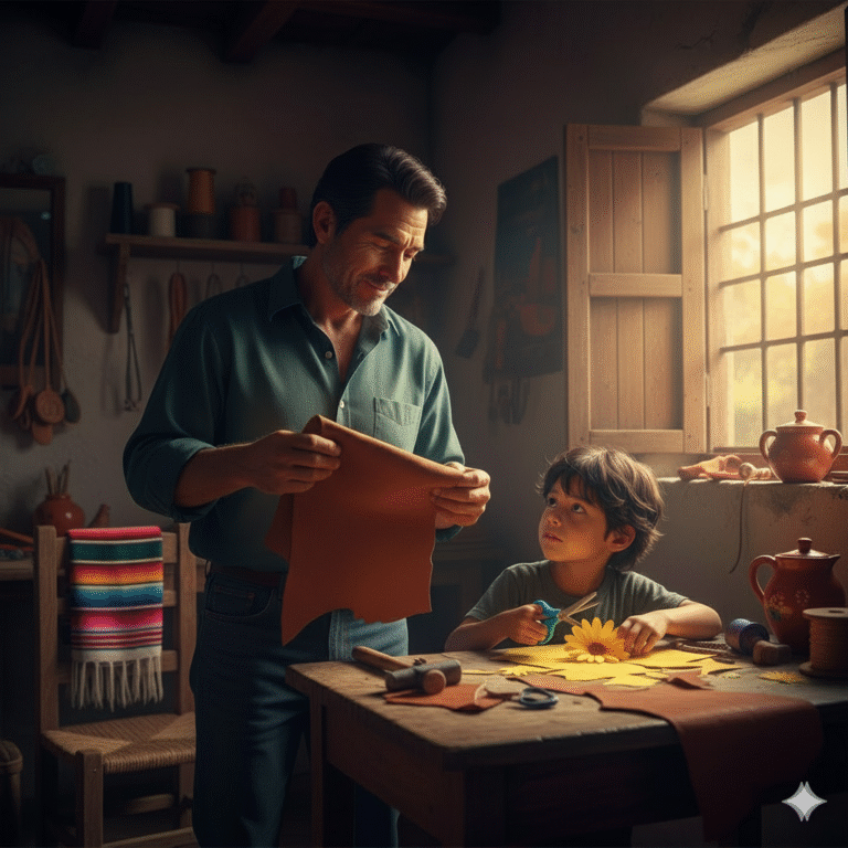 —¿Papá, por qué no tienes las manos como los demás? preguntó Emiliano cuando tenía apenas ocho años, con unas tijeritas de juguete en la mano. Tomás detuvo su trabajo, miró los callos en sus dedos, y soltó una risa baja —una risa seca, más triste que el viento de la madrugada.