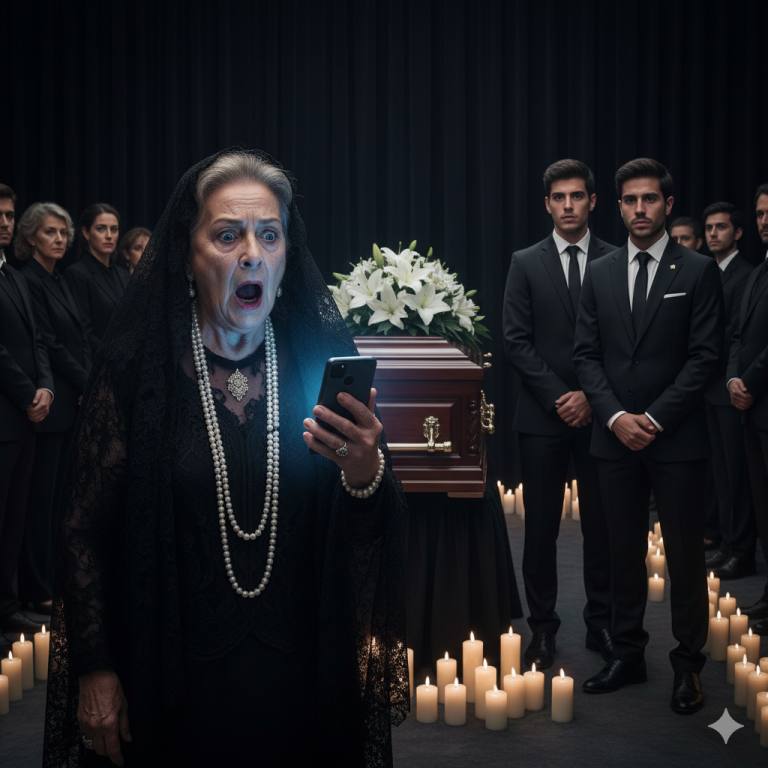 En el funeral de mi esposo, recibí un mensaje de texto de un número desconocido: “Estoy viva. No confíes en los niños. Pensé que era una broma cruel.