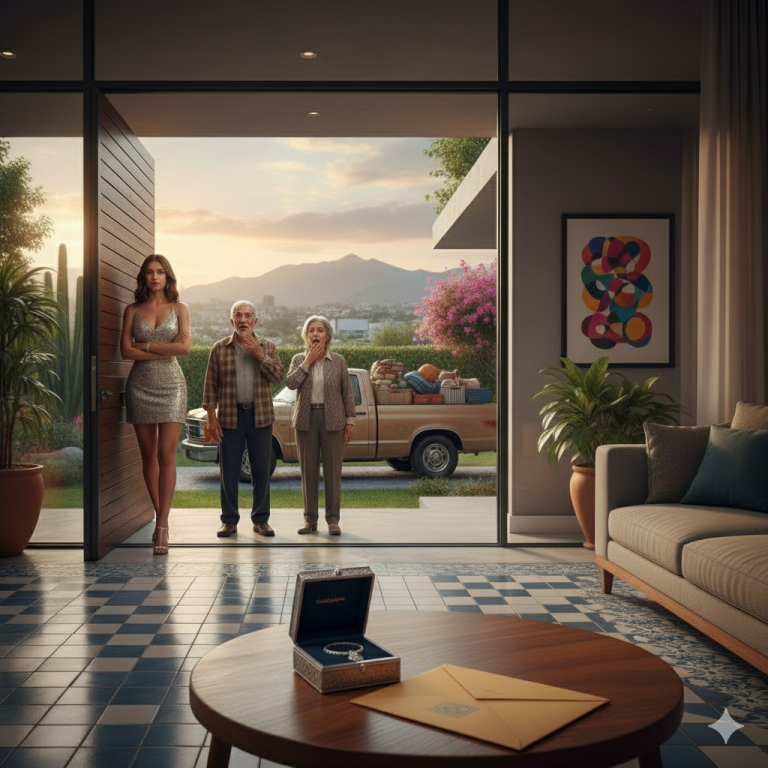 “Mis padres me dejaron en la puerta de mis abuelos diciendo que les daba mala suerte. Veintiún años después, soy millonaria… y lo que hice cuando regresaron los dejó sin palabras.”