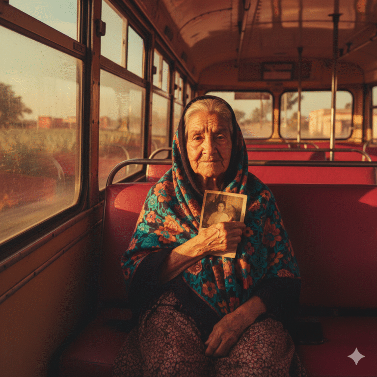 “Ese día, el autobús llevaba a un pasajero sin dinero, sin boleto… pero con más esperanza que todos los que alguna vez se habían sentado en esos asientos.”