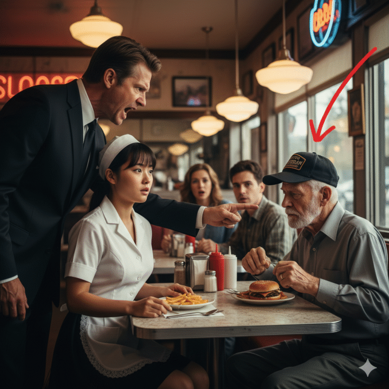La despidieron por ayudar a un veterano… una hora después, cuatro marines entraron al café