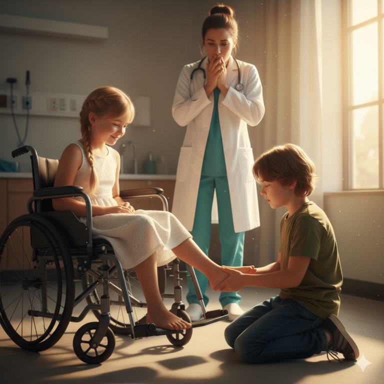 LA HIJA DEL CIRUJANO NUNCA CAMINÓ EN SU VIDA HASTA QUE UN NIÑO SIN HOGAR DIJO DÉJAME INTENTARLO