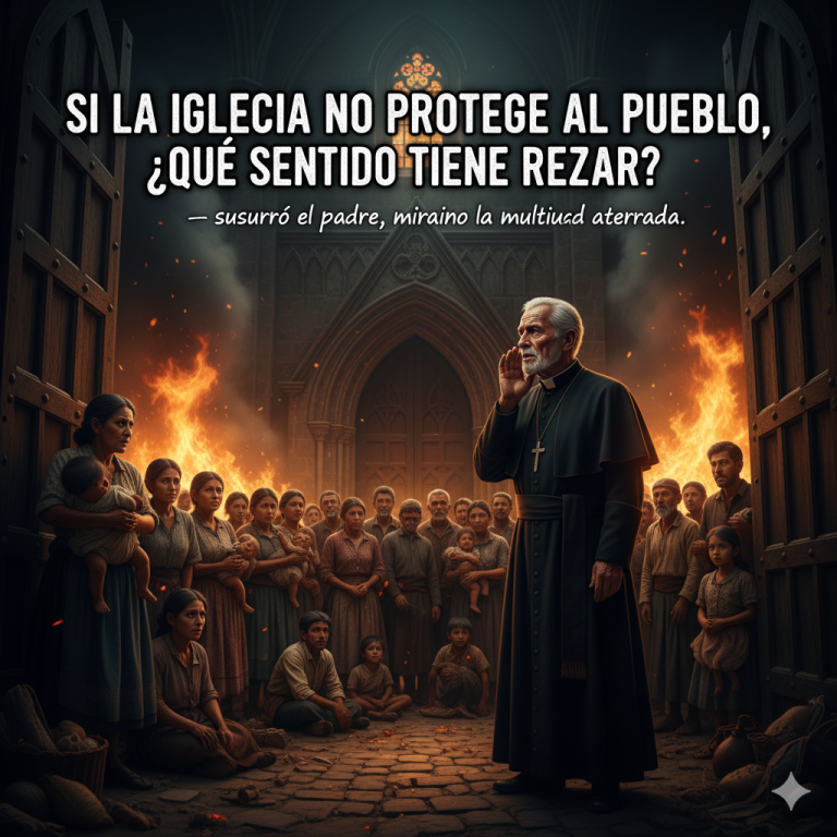 “Si la iglesia no protege al pueblo, ¿qué sentido tiene rezar?” — susurró el padre, mirando la multitud aterrada.