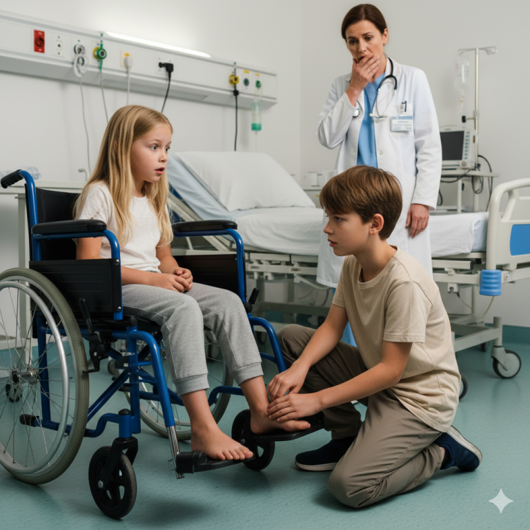 LA HIJA DEL CIRUJANO NUNCA CAMINÓ EN SU VIDA HASTA QUE UN NIÑO SIN HOGAR DIJO DÉJAME INTENTARLO