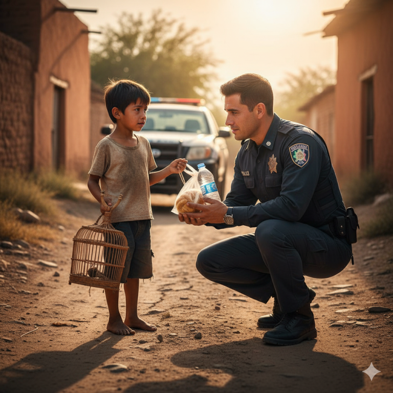 “Cómo un niño hambriento y la bondad inesperada de un policía cambió su destino para siempre”