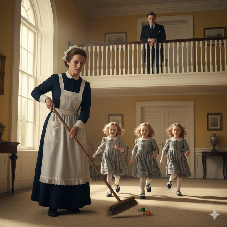 Ninguna niñera podría durar un día con los trillizos del multimillonario… hasta que llegó una mujer negra e hizo lo que nadie más pudo.